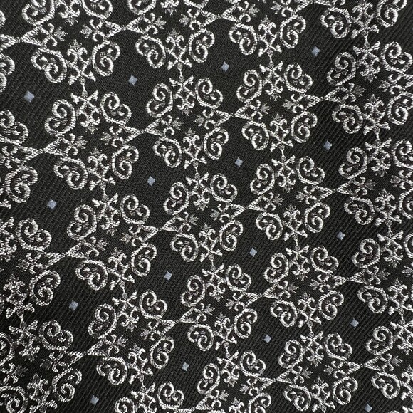 Tuxedo Vest Formal wear Necktie Mel Howard Vintage Black Silver Large - Picture 8 of 10